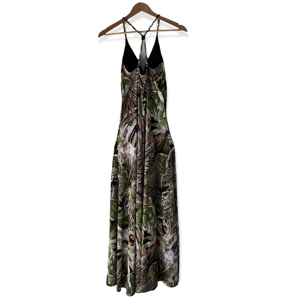 Linda Segal Tropical Print Braided Racerback Maxi Dress. Size XS - Picture 2 of 13